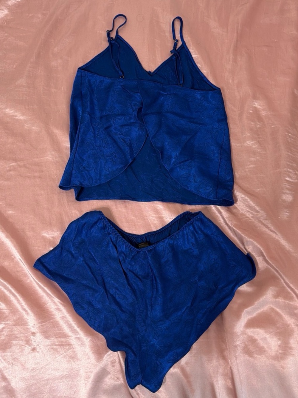 Victoria's Secret Royal Blue Satin Camisole Set